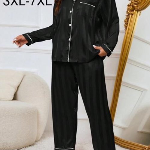 Пижама Romeo life (3XL-7XL) 70234 black (деми) Romeo life 70234 black