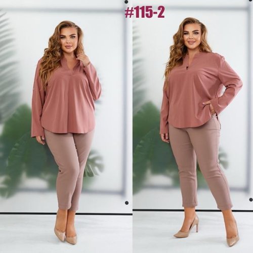 Блузка BAT (50-58) 115-2 powder (деми) BAT 115-2 powder