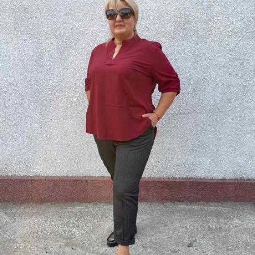 Блузка BAT (50-58) 115-4 wine (деми) BAT 115-4 wine