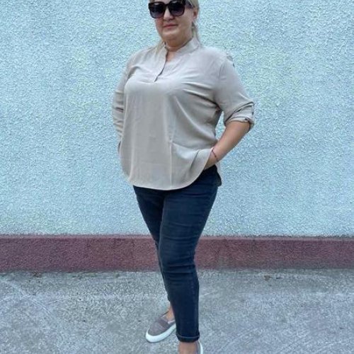 Блузка BAT (50-58) 115-6 beige (деми) BAT 115-6 beige