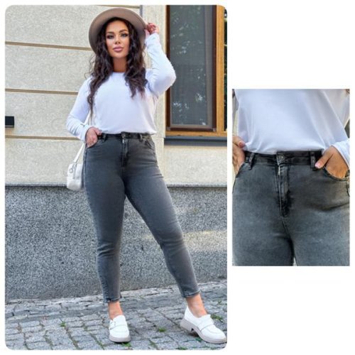 Джинсы Lady N (31-38) 4199-1 grey (деми) Lady N 4199-1 grey