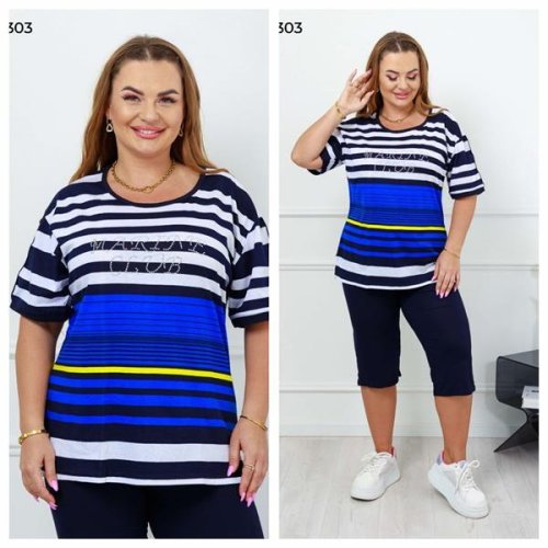 Костюм Vehuiah (2XL-4XL) 584303 blue (лето) Vehuiah 584303 blue