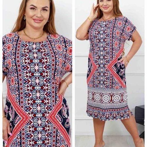 Платье Vehuiah (L-3XL) DG31 navy (лето) Vehuiah DG31 navy