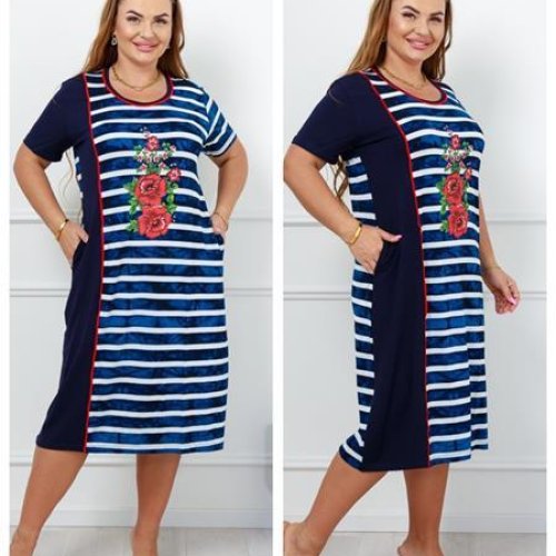 Платье Vehuiah (L-3XL) DG33 navy (лето) Vehuiah DG33 navy