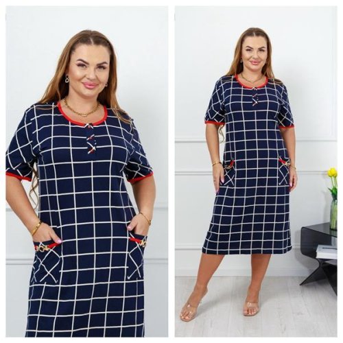 Платье Vehuiah (XL-4XL) 21131 navy (лето) Vehuiah 21131 navy