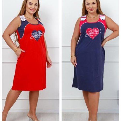 Сарафан Vehuiah (2XL-4XL) 929901 red (лето) Vehuiah 929901 red