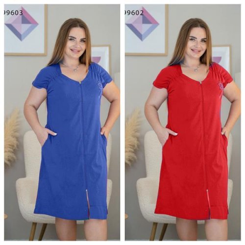 Халат Vehuiah (L-2XL) 299603 blue (лето) Vehuiah 299603 blue