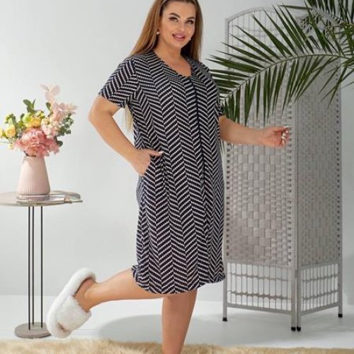 Халат BAT (50-60) 1030-11 navy (лето) BAT 1030-11 navy