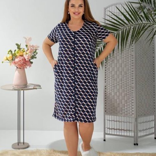 Халат BAT (50-60) 10130-16 navy (деми) BAT 10130-16 navy