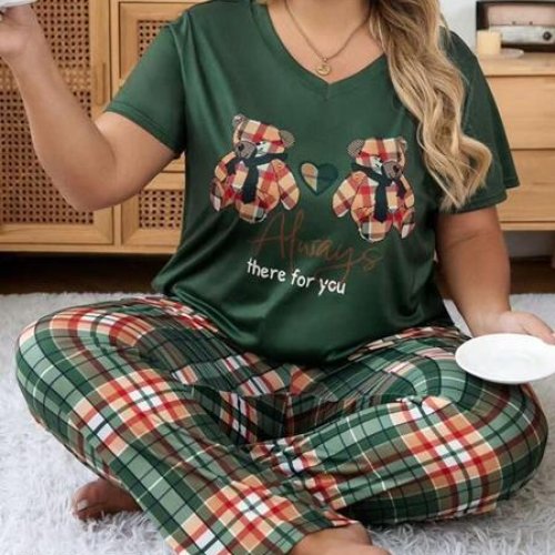 Пижама Brilliant (XL-5XL) 500026 green (лето) Brilliant 500026 green