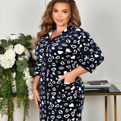 Халат Brilliant (58-66) 800-226 navy (деми) Brilliant 800-226 navy