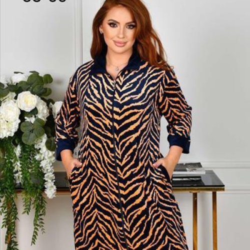 Халат Brilliant (58-66) 900-242 navy (деми) Brilliant 900-242 navy