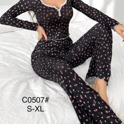 Пижама Brilliant (S-XL) C0507 black (деми) Brilliant C0507 black