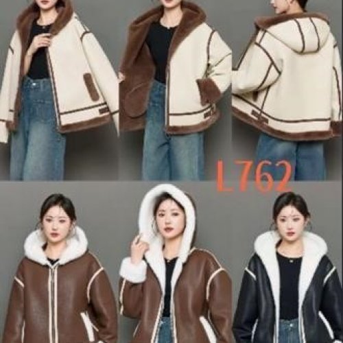 Дубленка Gertie (L-2XL) L762 beige (зима) Gertie L762 beige