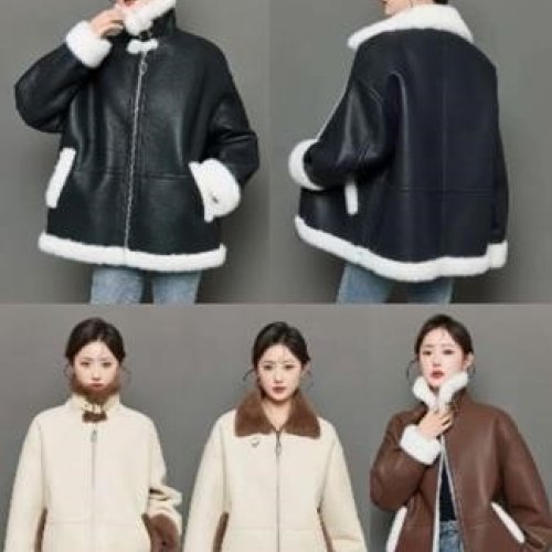 Дубленка Gertie (L-2XL) L763 black (зима) Gertie L763 black