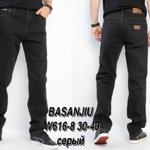 Джинсы Basanjiu (30-40) 616-8 black (деми) Basanjiu 616-8 black