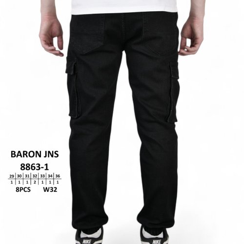 Джинсы God Baron (29-36) 8863-1 black (деми) God Baron 8863-1 black