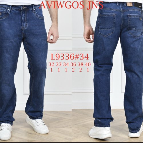 Джинсы God Baron (32-40) L9336 blue (деми) God Baron L9336 blue