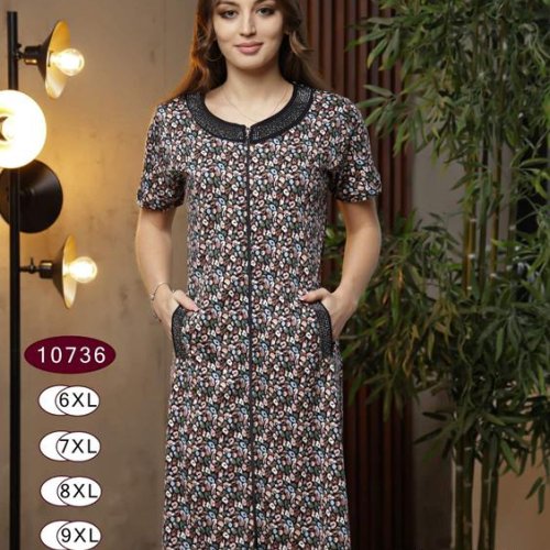 Халат Imlion (6XL-9XL) 10736 grey (лето) Imlion 10736 grey