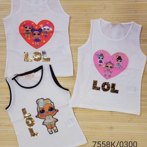 Майка Miki Maki (5-8) 0300 white-pink (лето) Miki Maki 0300 white-pink