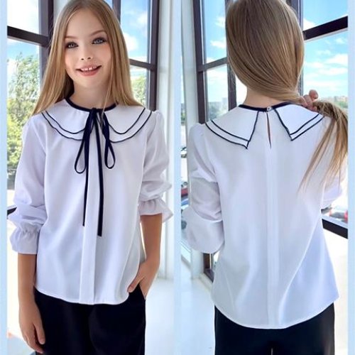 Блузка Miki Maki (122-146) MM18 white (деми) Miki Maki MM18 white