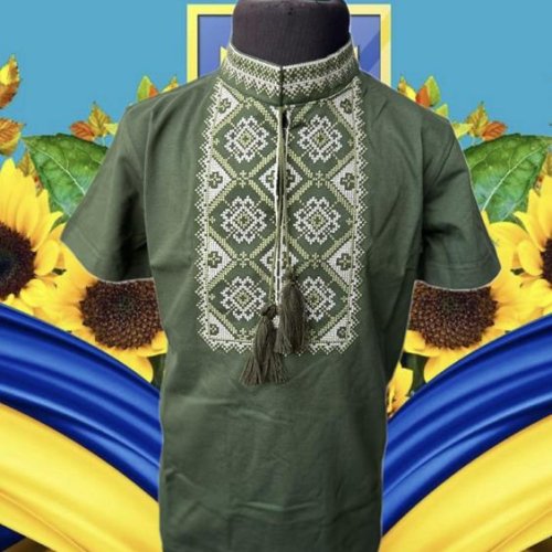 Вышиванка Miki Maki (110-164) MM3 khaki (лето) Miki Maki MM3 khaki