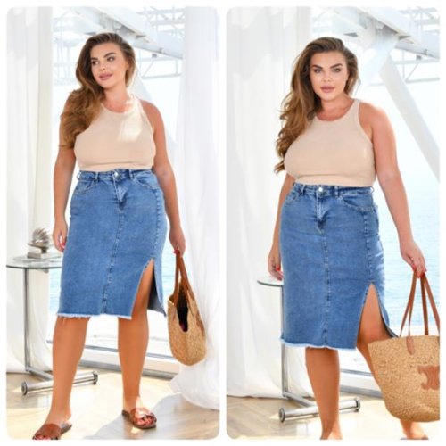 Юбка Lady N (30-36) 7856 l.blue (лето) Lady N 7856 l.blue