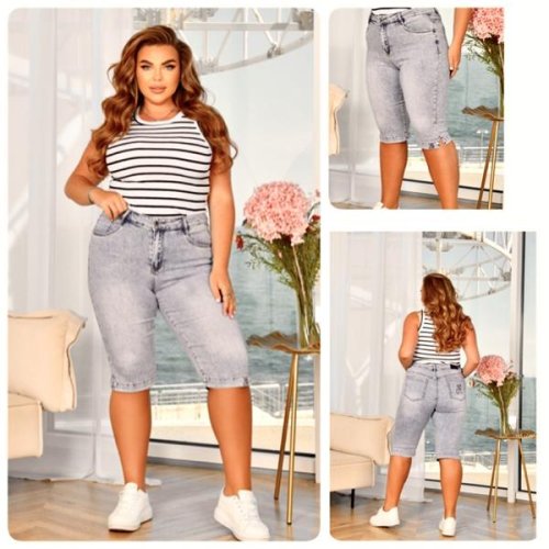 Бриджи Lady N (31-38) 829-1 grey (лето) Lady N 829-1 grey