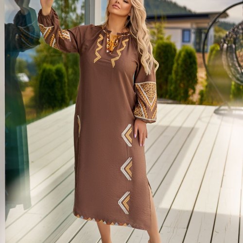 Платье DGMD (52-56) 3379 brown (лето) DGMD 3379 brown