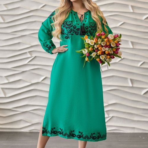 Платье DGMD (52-64) 3349 green (лето) DGMD 3349 green