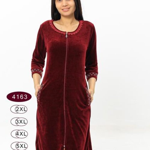 Халат DiColor (2XL-5XL) 4163 wine (деми) DiColor 4163 wine
