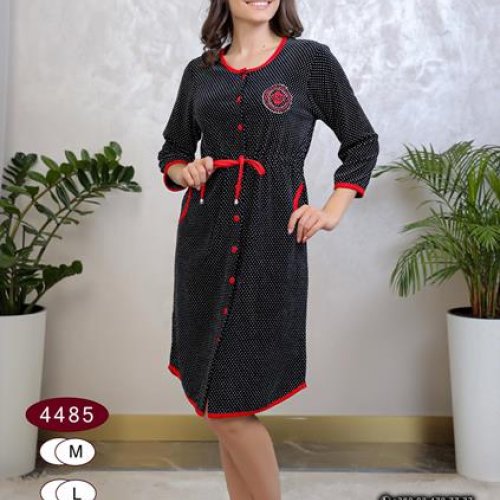 Халат DiColor (M-2XL) 4485 black (деми) DiColor 4485 black