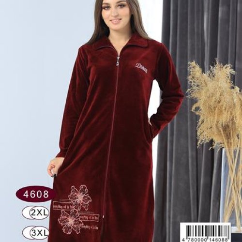 Халат DiColor (2XL-5XL) 4608 wine (деми) DiColor 4608 wine