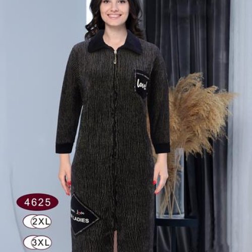 Халат DiColor (2XL-5XL) 4625 black (деми) DiColor 4625 black