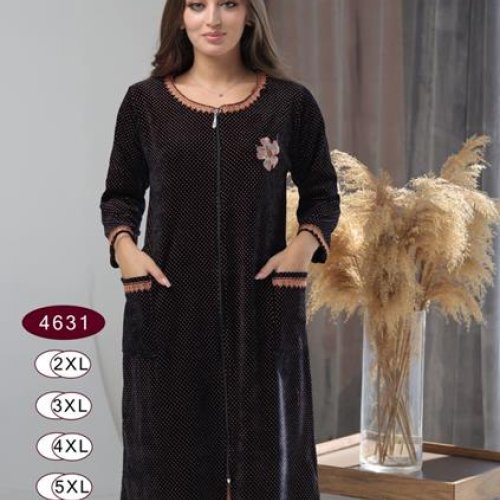 Халат DiColor (2XL-5XL) 4631 black (деми) DiColor 4631 black