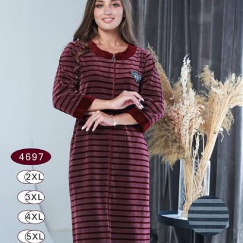 Халат DiColor (2XL-5XL) 4697 wine (деми) DiColor 4697 wine