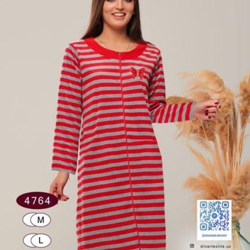 Халат DiColor (M-2XL) 4764 red (деми) DiColor 4764 red