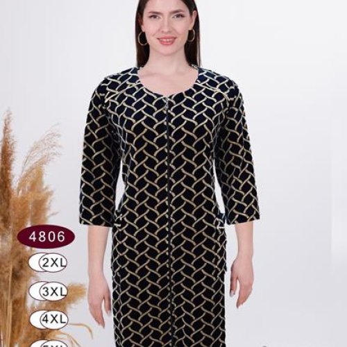 Халат DiColor (2XL-5XL) 4806 black (деми) DiColor 4806 black