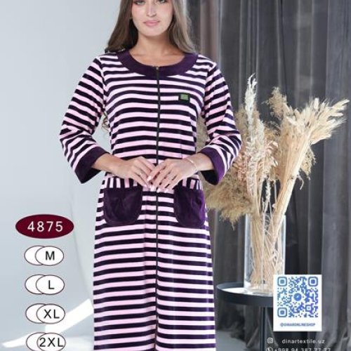 Халат DiColor (M-2XL) 4875 purple (деми) DiColor 4875 purple