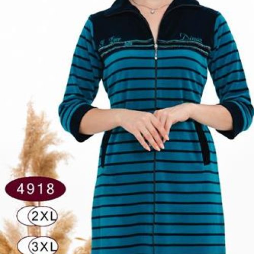 Халат DiColor (2XL-5XL) 4918 blue (деми) DiColor 4918 blue