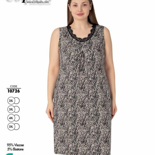 Ночнушка Cotpark (2XL-5XL) 10726 brown (лето) Cotpark 10726 brown
