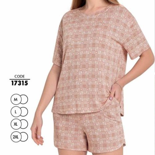 Пижама Cotpark (M-2XL) 17315 beige (лето) Cotpark 17315 beige