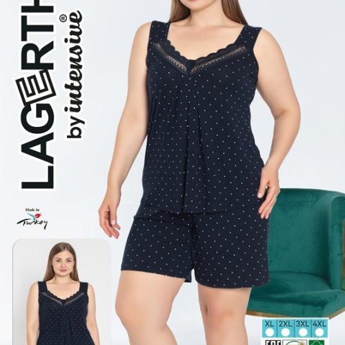 Пижама Cotpark (XL-4XL) 1164 navy (лето) Cotpark 1164 navy