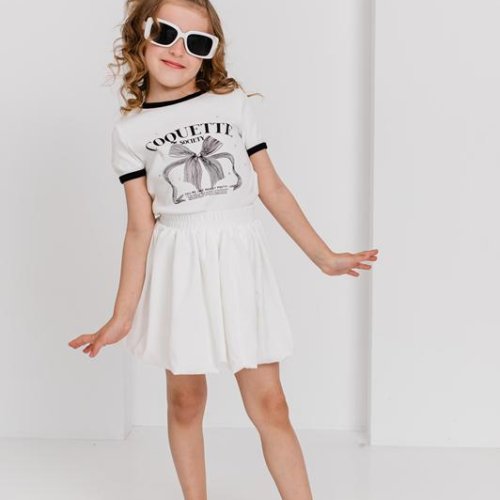 Юбка Moda school (122-146) 8537 white (лето) Moda school 8537 white