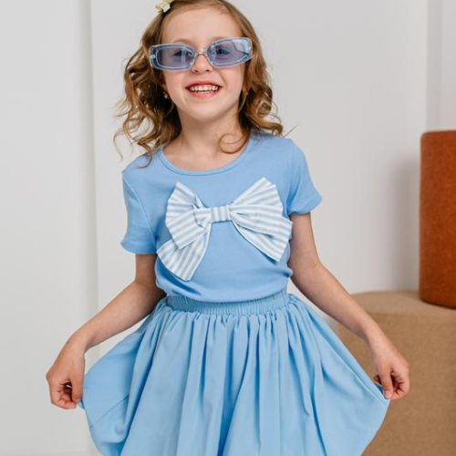 Юбка Moda school (122-146) 8537 l.blue (лето) Moda school 8537 l.blue