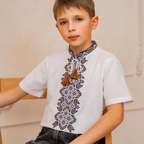 Вышиванка Miki Maki (92-152) MM251 white (лето) Miki Maki MM251 white