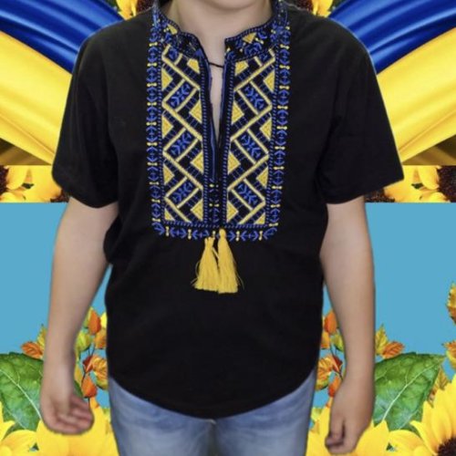 Вышиванка Miki Maki (110-158) MM253 black (лето) Miki Maki MM253 black