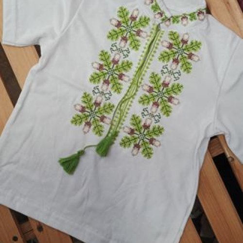 Вышиванка Miki Maki (98-122) MM259 white (лето) Miki Maki MM259 white