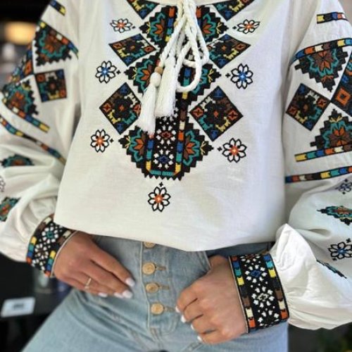 Вышиванка Miki Maki (S-L) MM279 white (деми) Miki Maki MM279 white