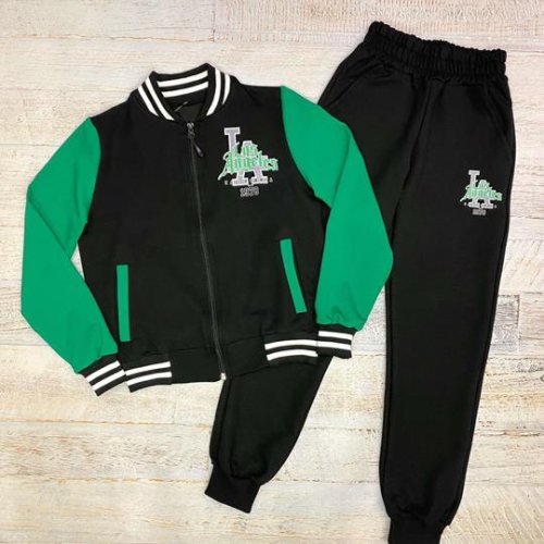 Костюм спорт LiMa kids (134-158) 2509 black-green (деми) LiMa kids 2509 black-green